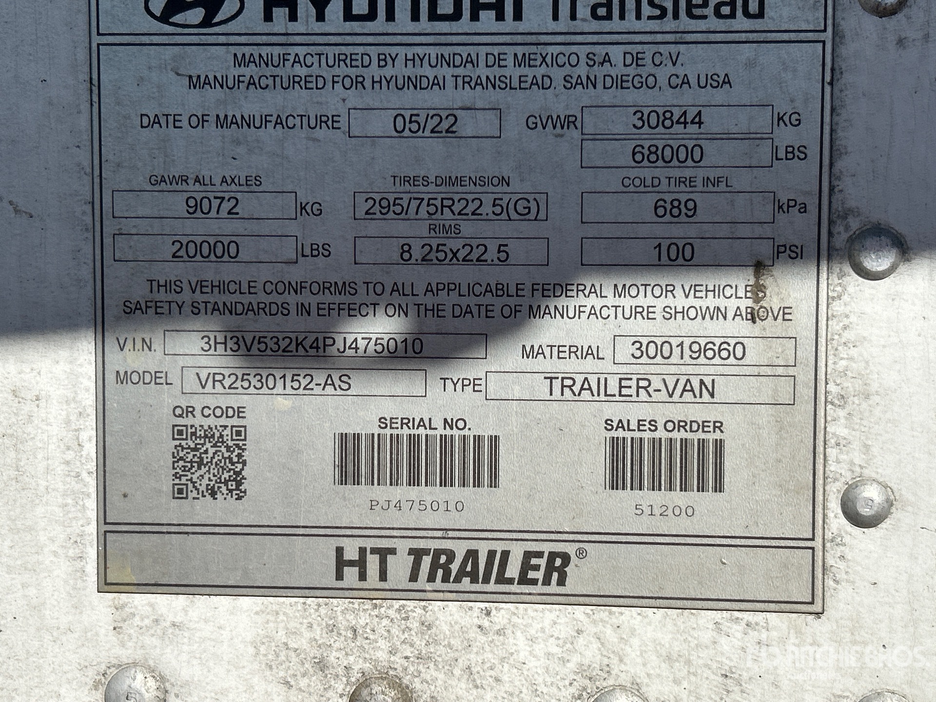 2023 Hyundai VR2530152-AS