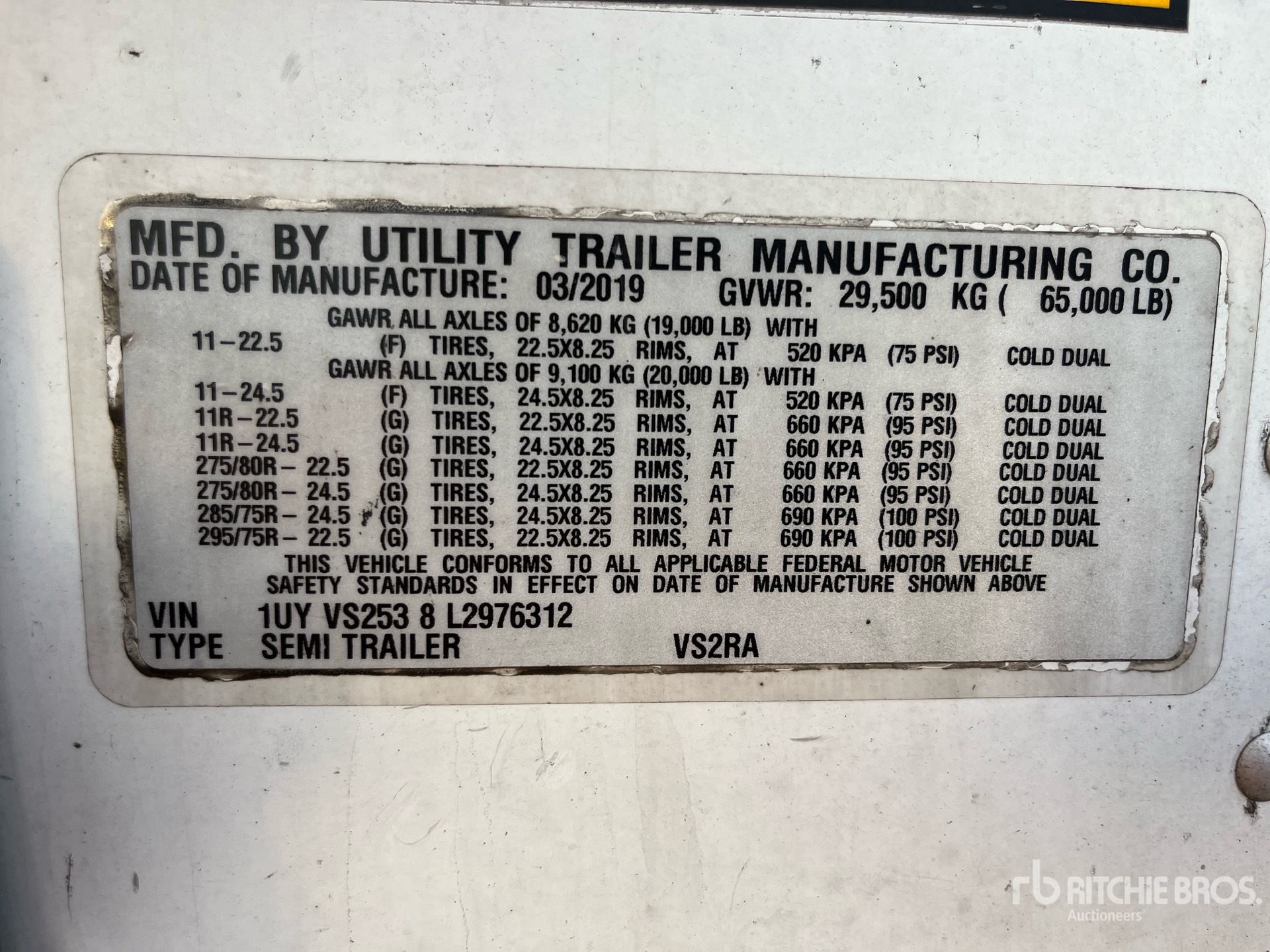 2020 Utility VS2RA