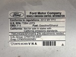 Engine with Emission Control Label