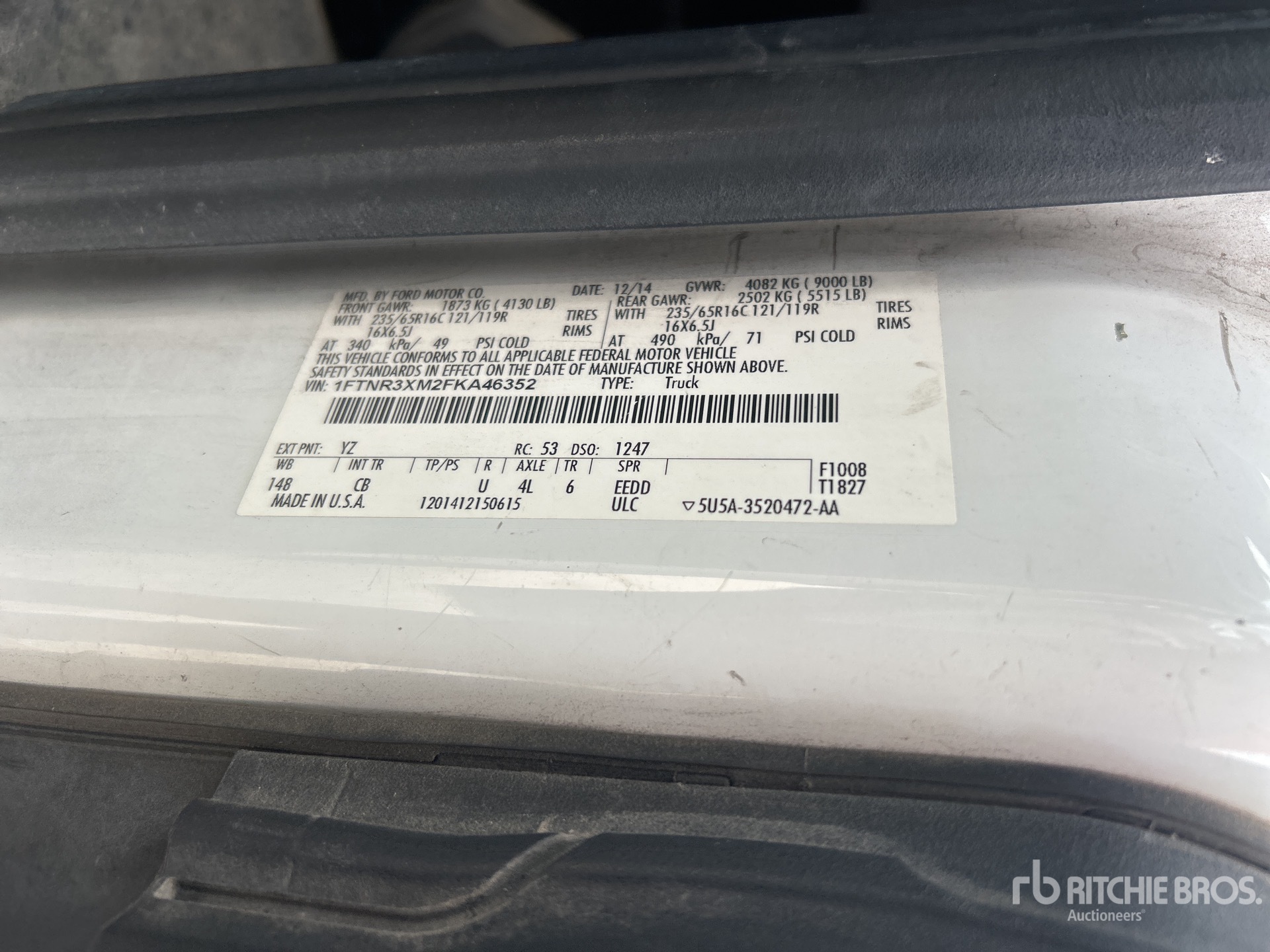 2015 Ford TRANSIT 250