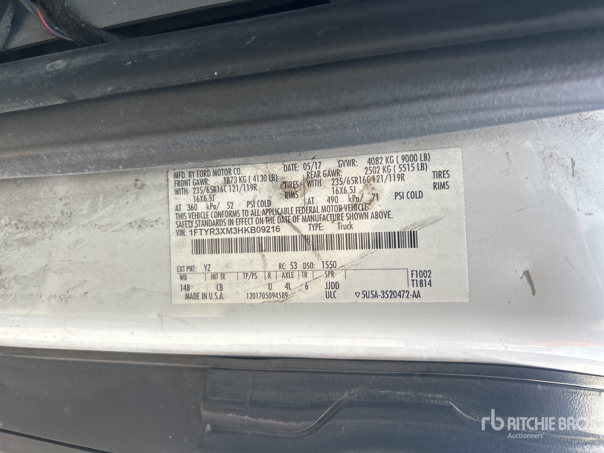 2017 Ford TRANSIT 250