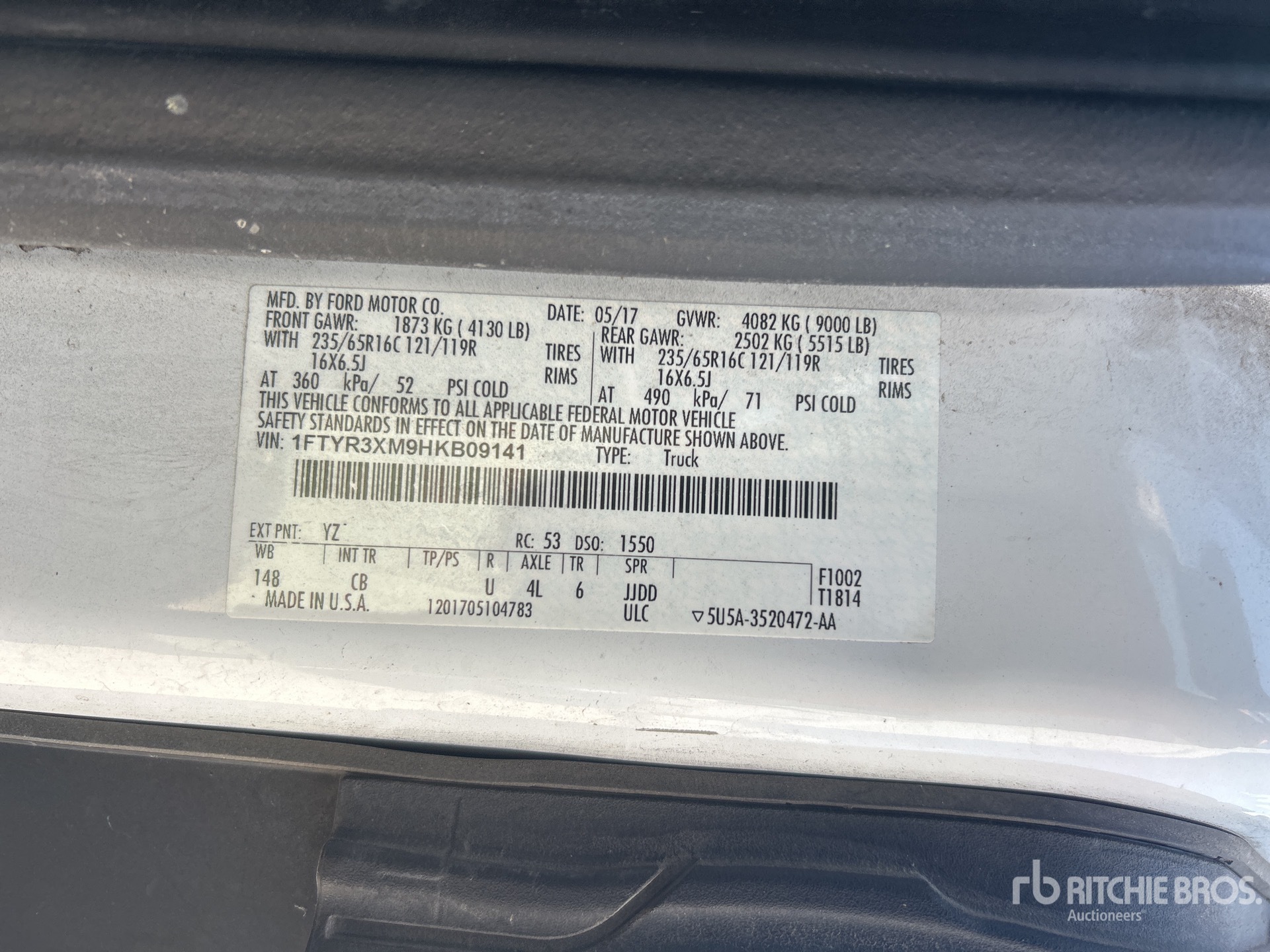 2017 Ford TRANSIT 250
