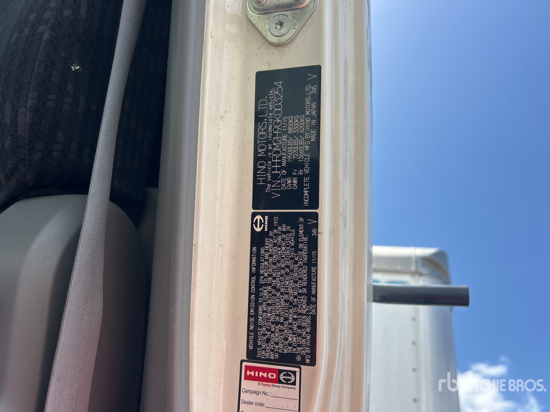 2016 Hino XJC720
