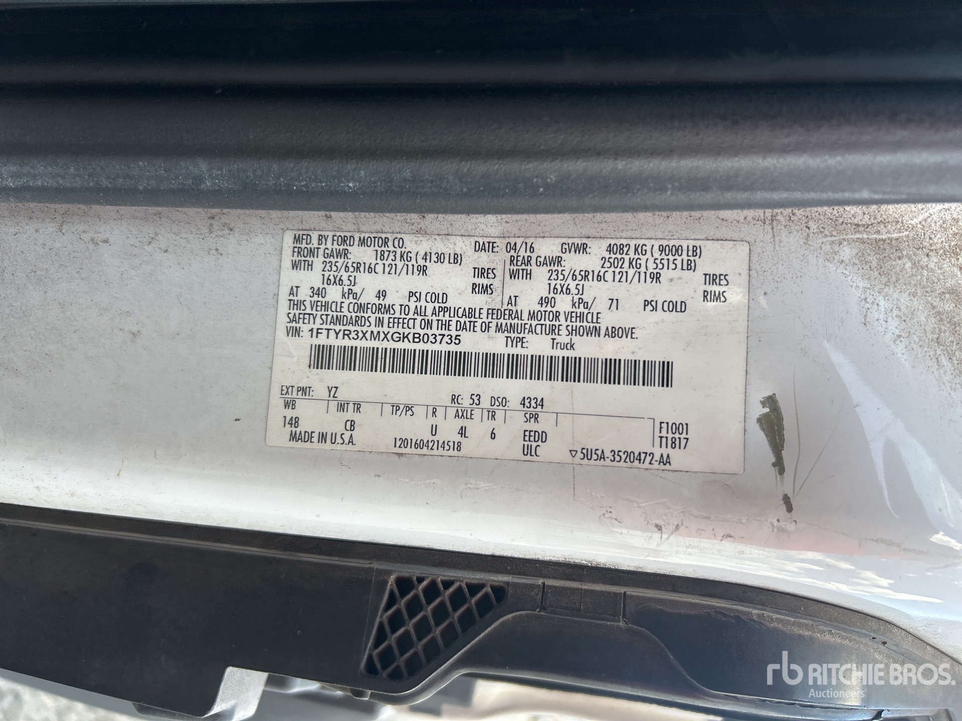2016 Ford TRANSIT 250
