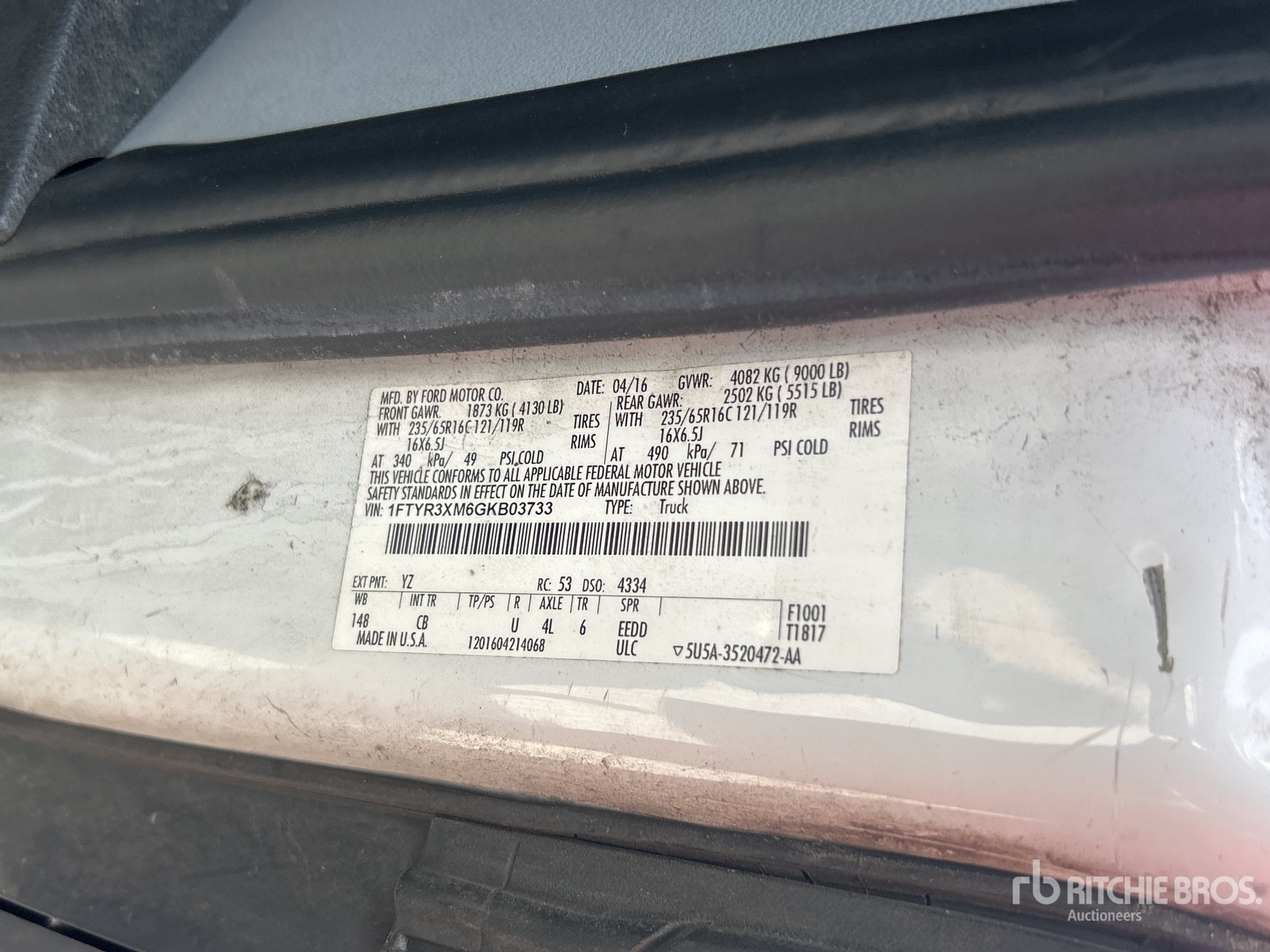 2016 Ford TRANSIT 250