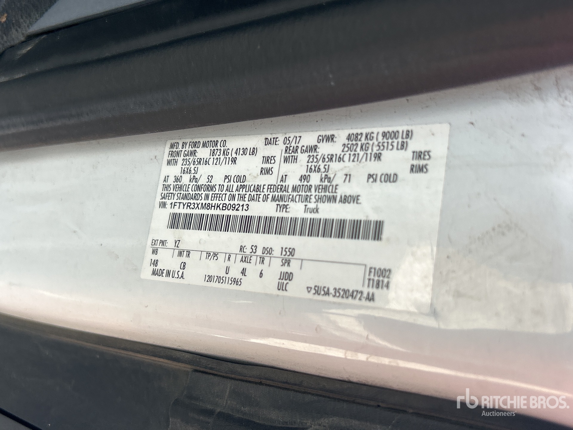 2017 Ford TRANSIT 250