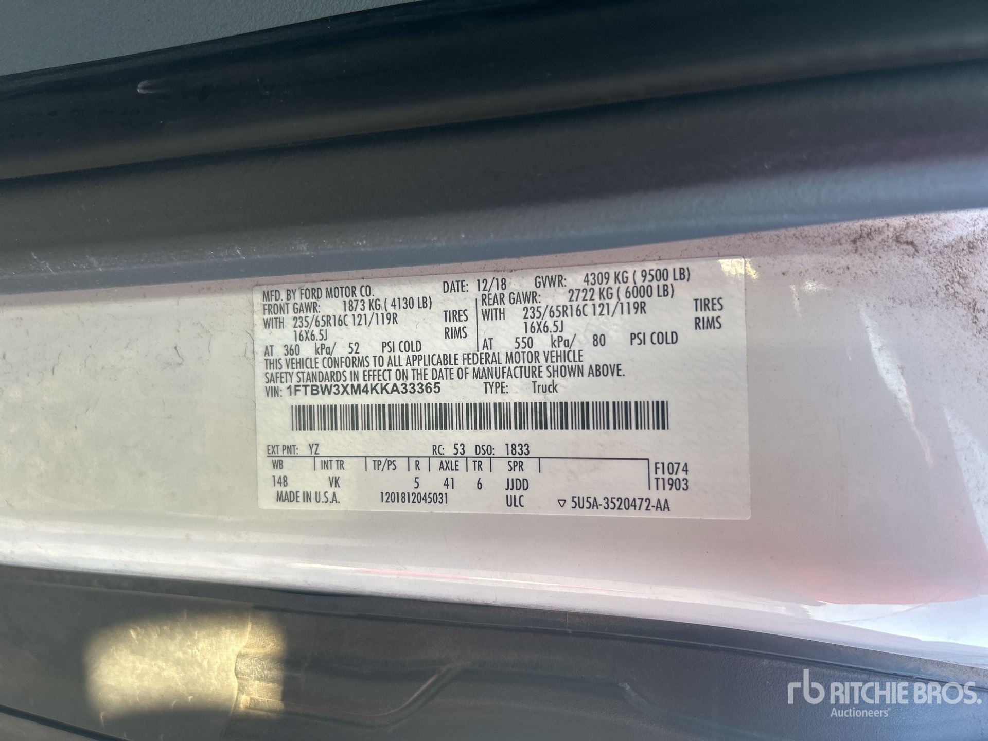 2019 Ford TRANSIT 350