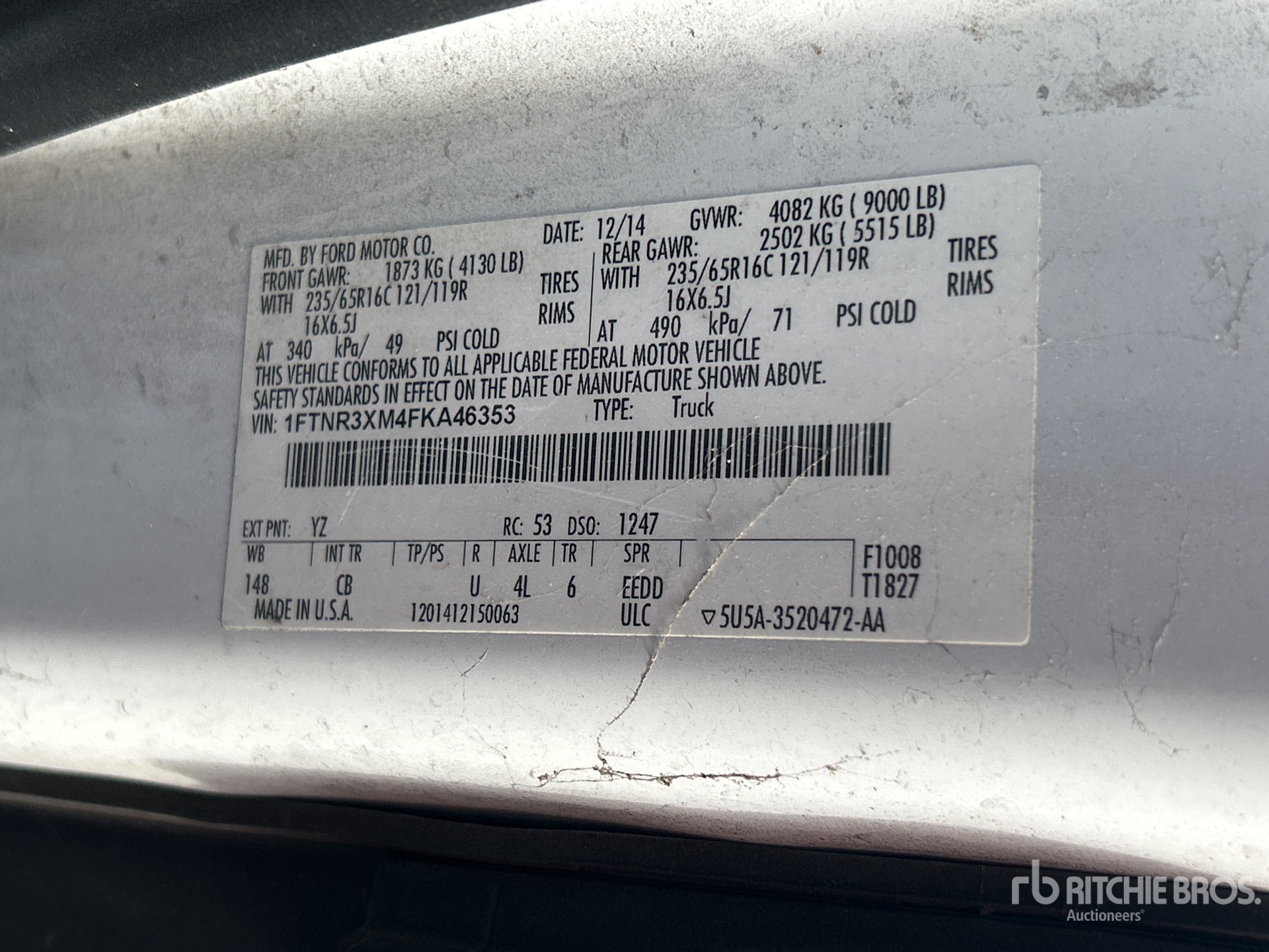 2015 Ford TRANSIT 250