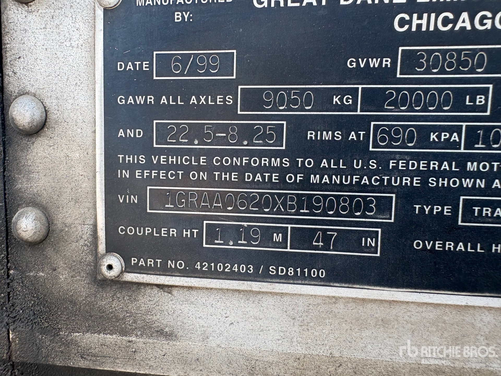 1999 Great Dane 53 FT