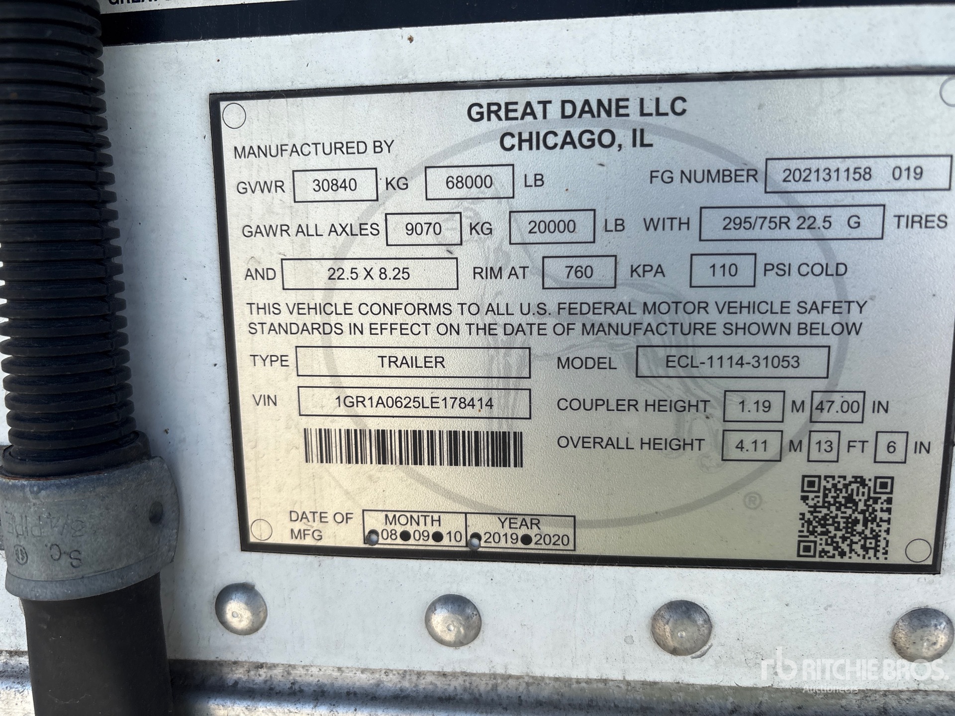 2020 Great Dane ECL-1114-31053