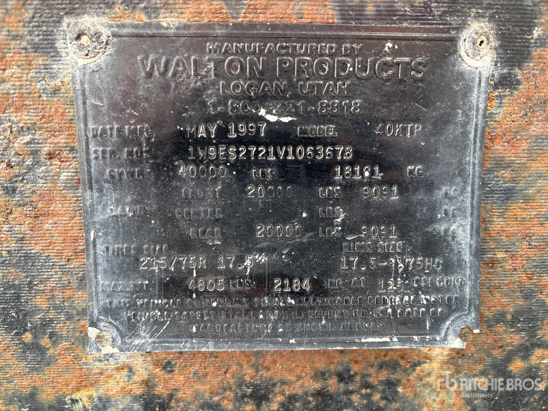 1997 Walton 20000 lb 28 ft T/A