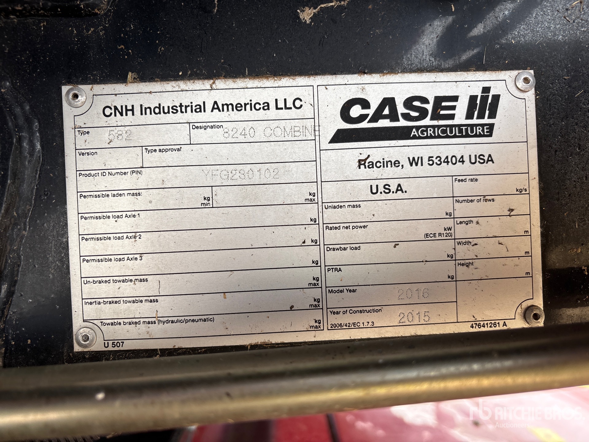 2016 Case Ih 8240