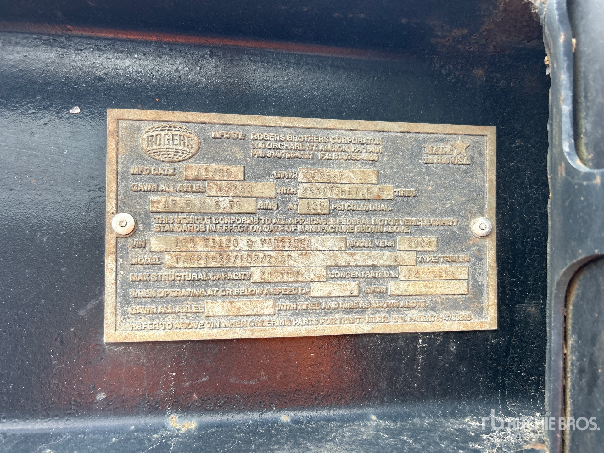 2000 Rogers 24 FT T/A