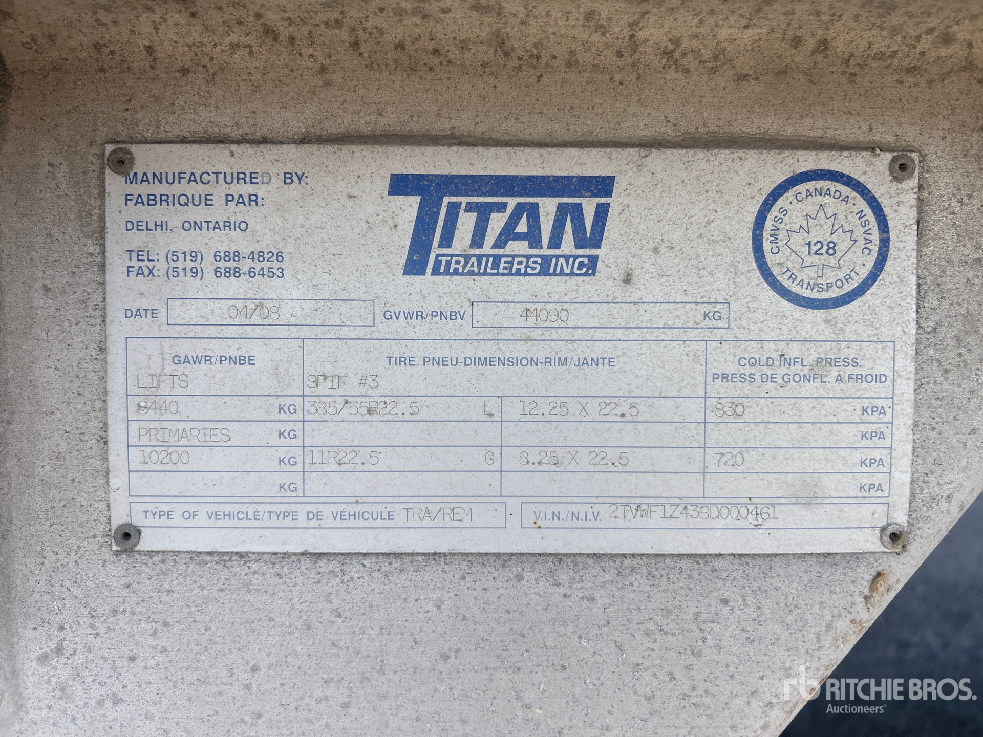 2008 Titan 48 ft Quad/A