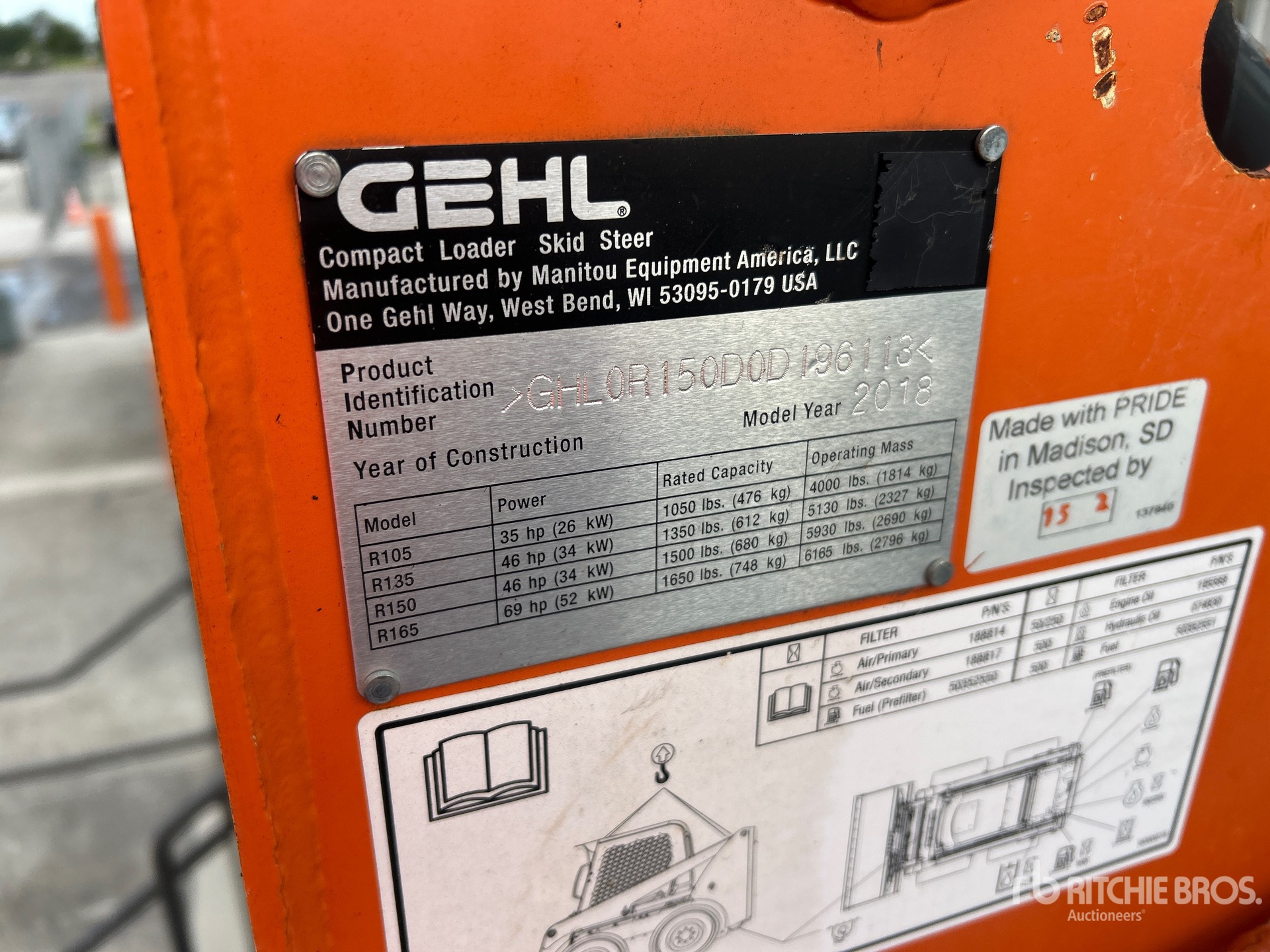2018 Gehl R150