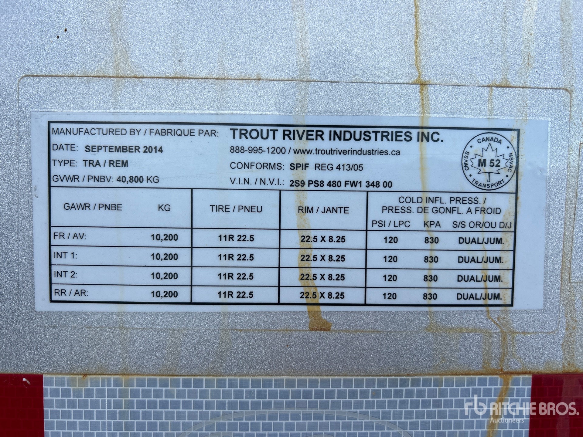 2015 Trout River 48 ft Quad/A