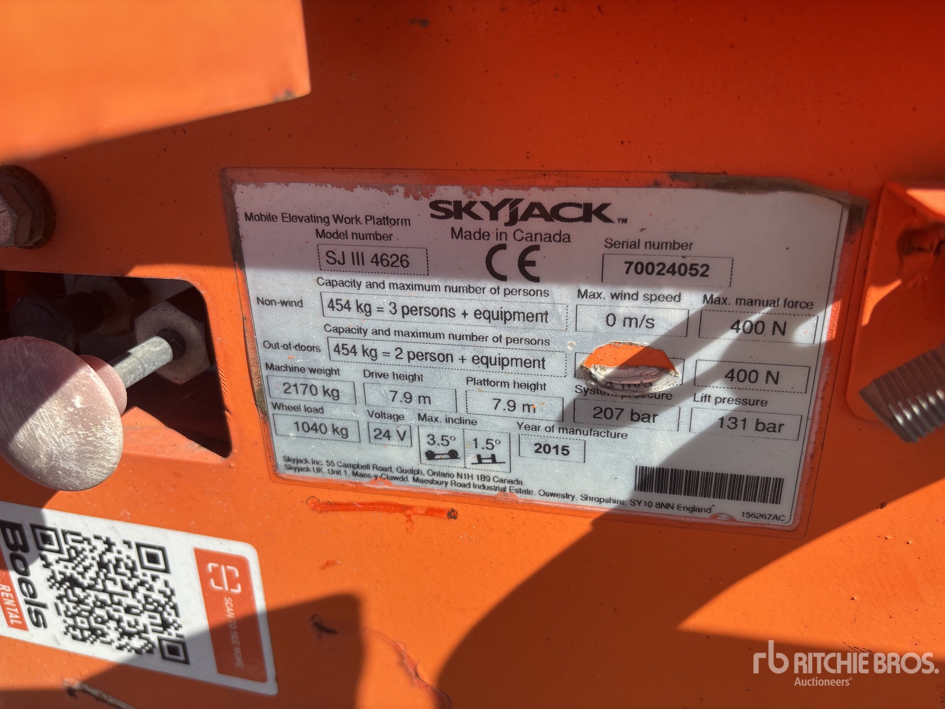 2015 Skyjack SJIII-4626