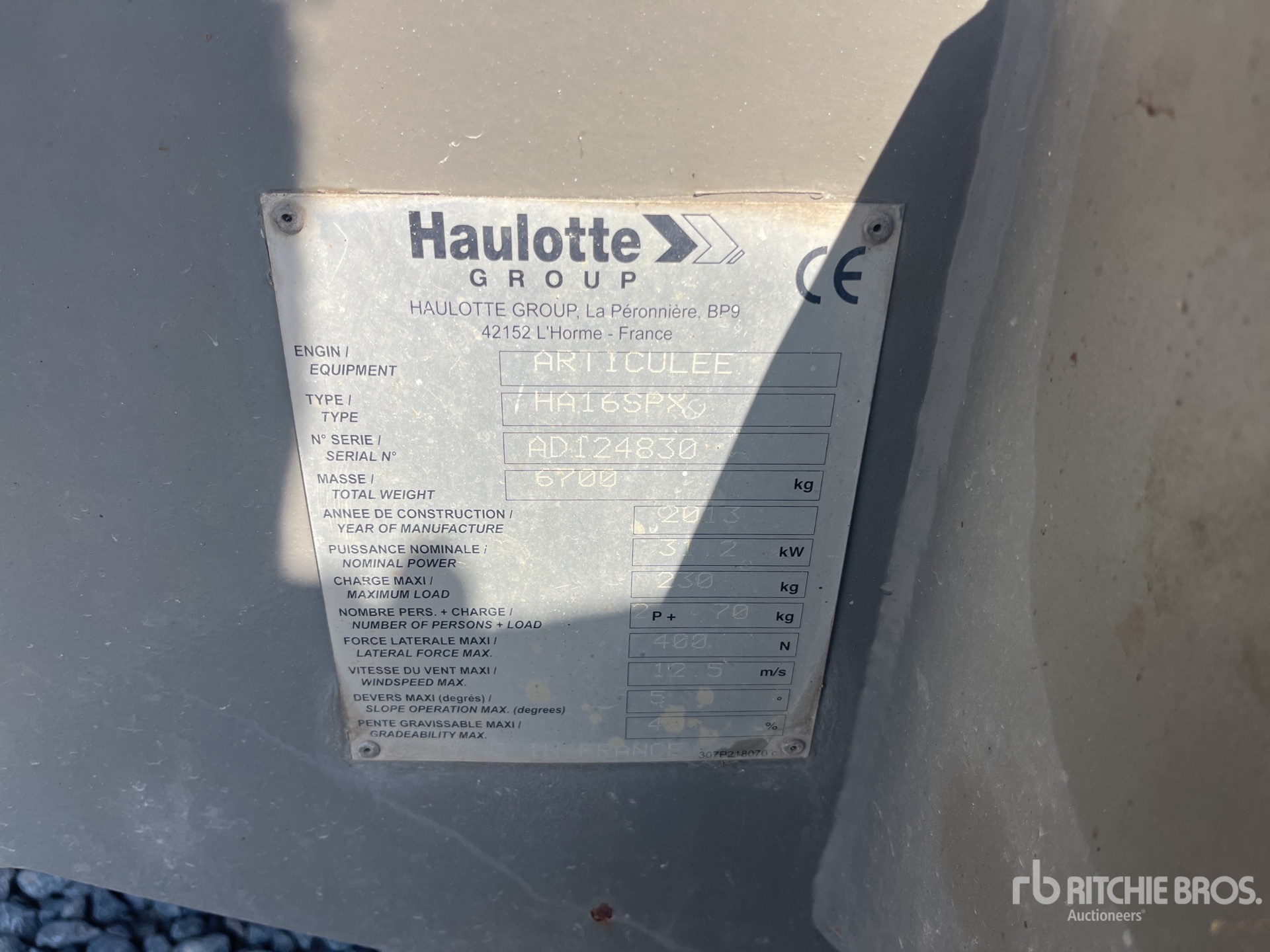 2013 Haulotte HA16SPX