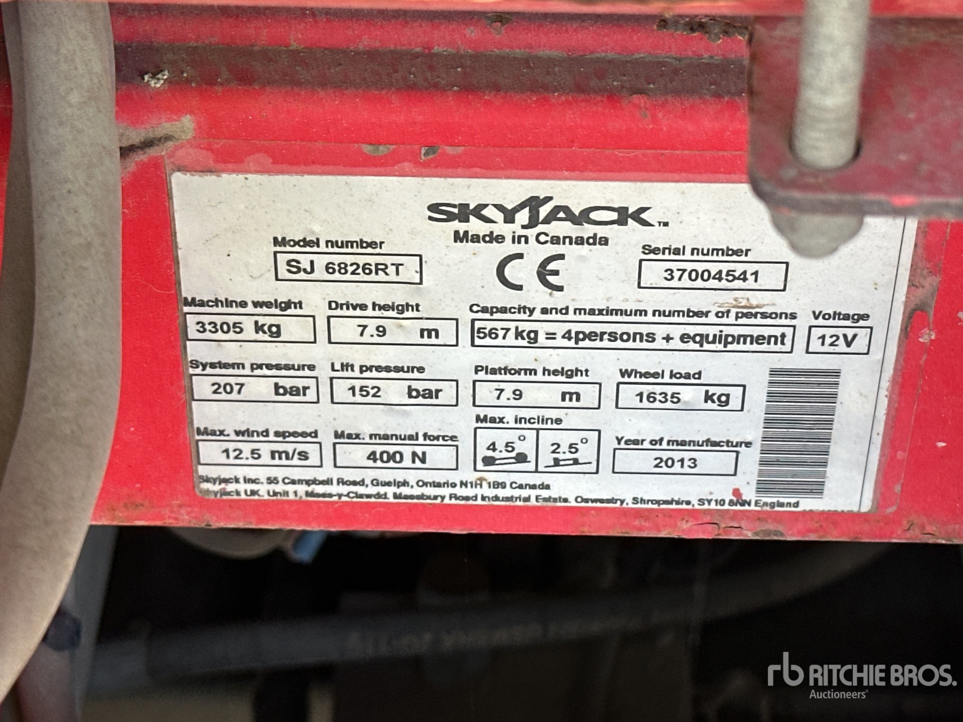 2013 Skyjack SJ6826RT