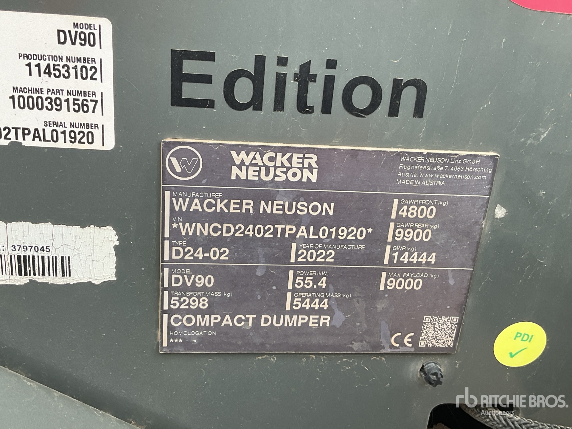 2022 Wacker Neuson DV90