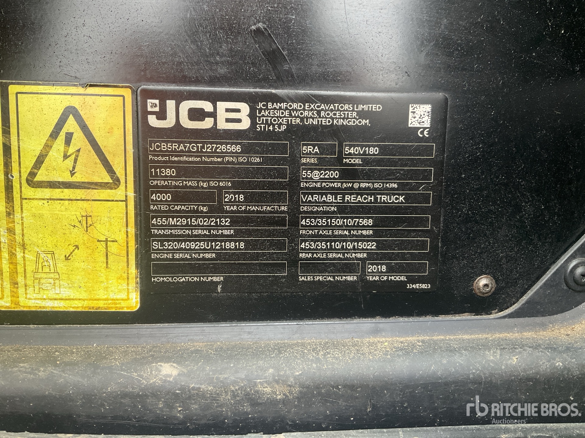 2018 JCB 540-180