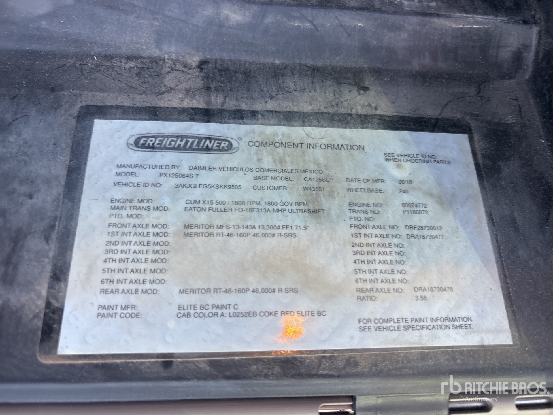 2019 Freightliner CASCADIA 125