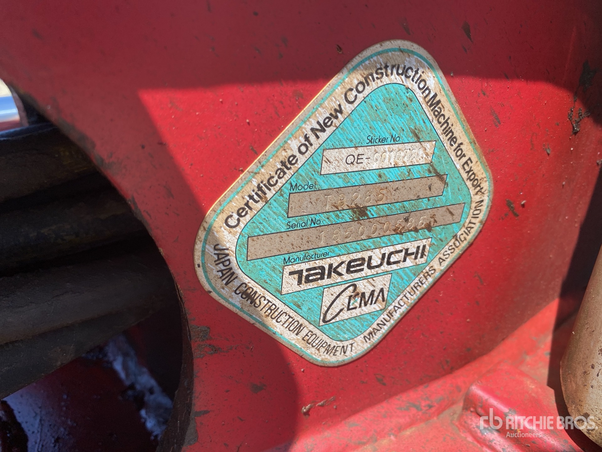 2012 Takeuchi TB285