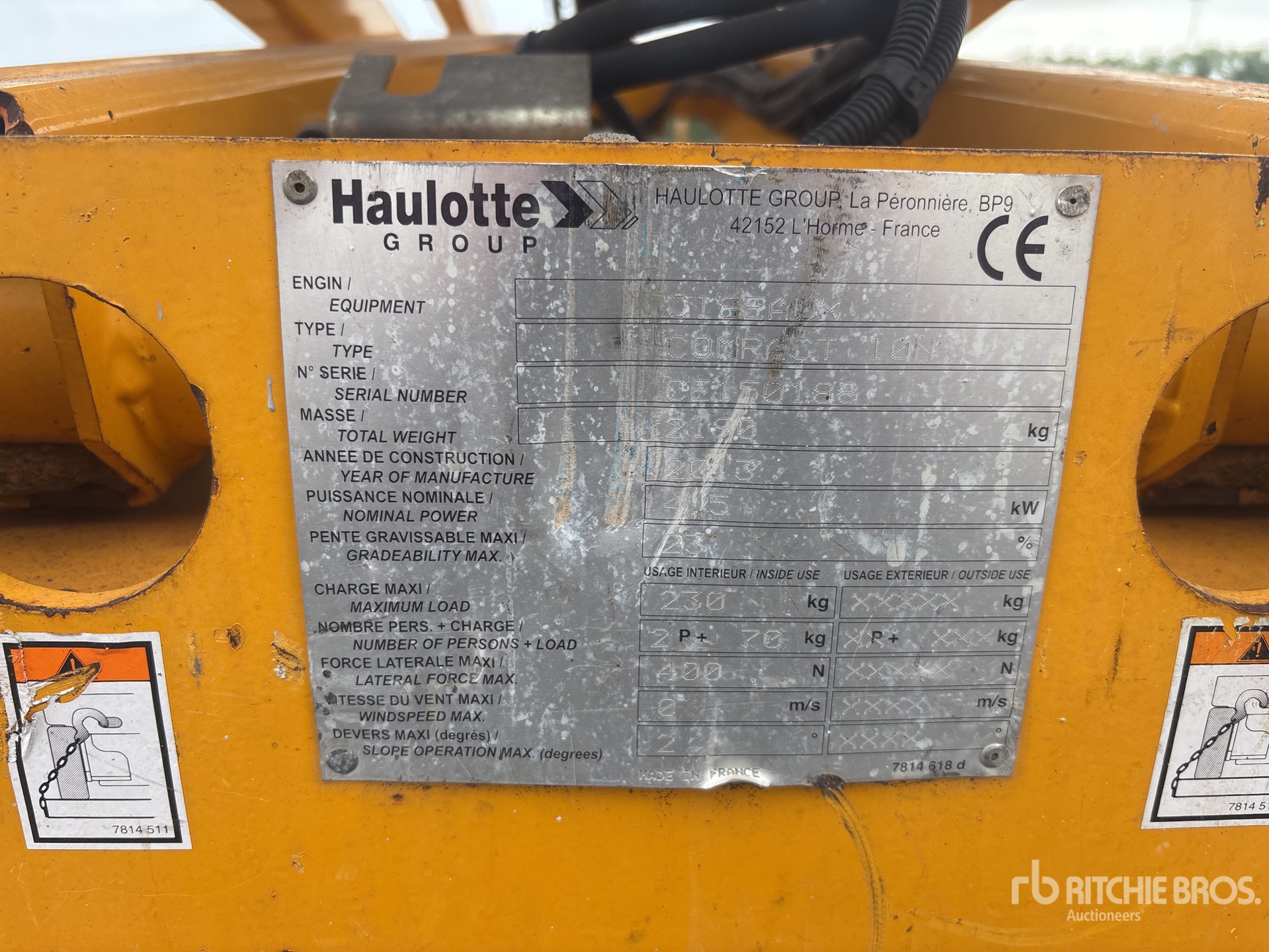 2013 Haulotte COMPACT 10N