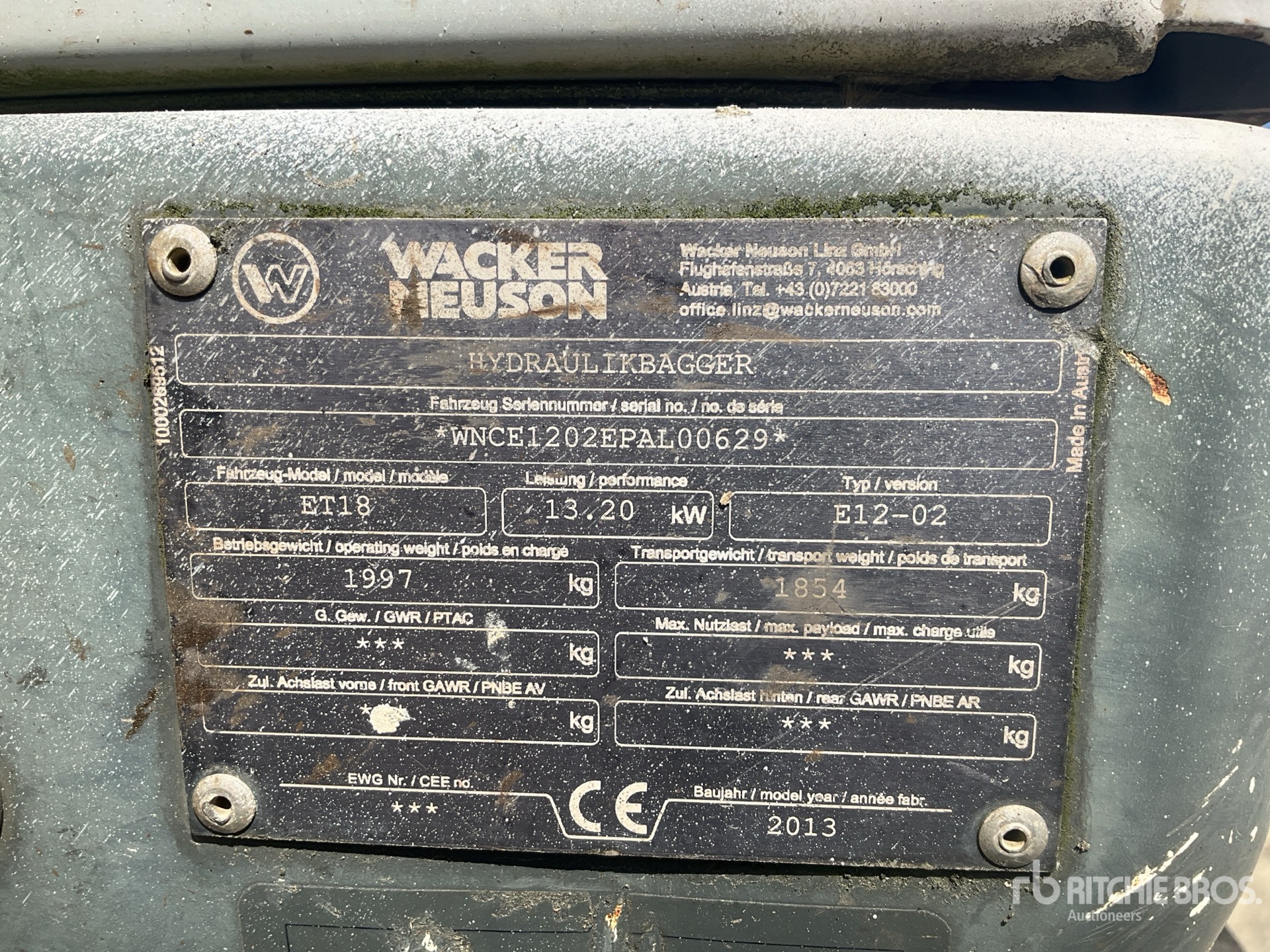 2013 Wacker Neuson ET18
