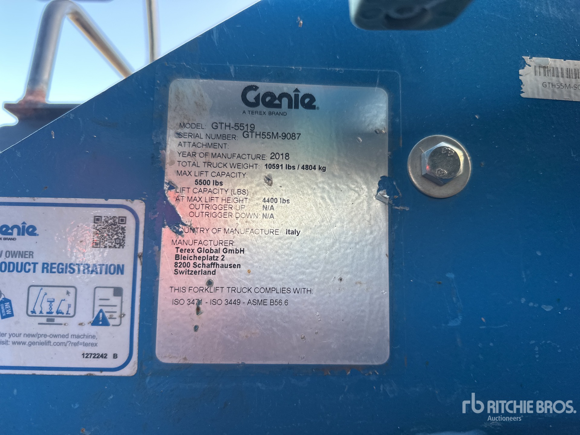 2018 Genie GTH-5519
