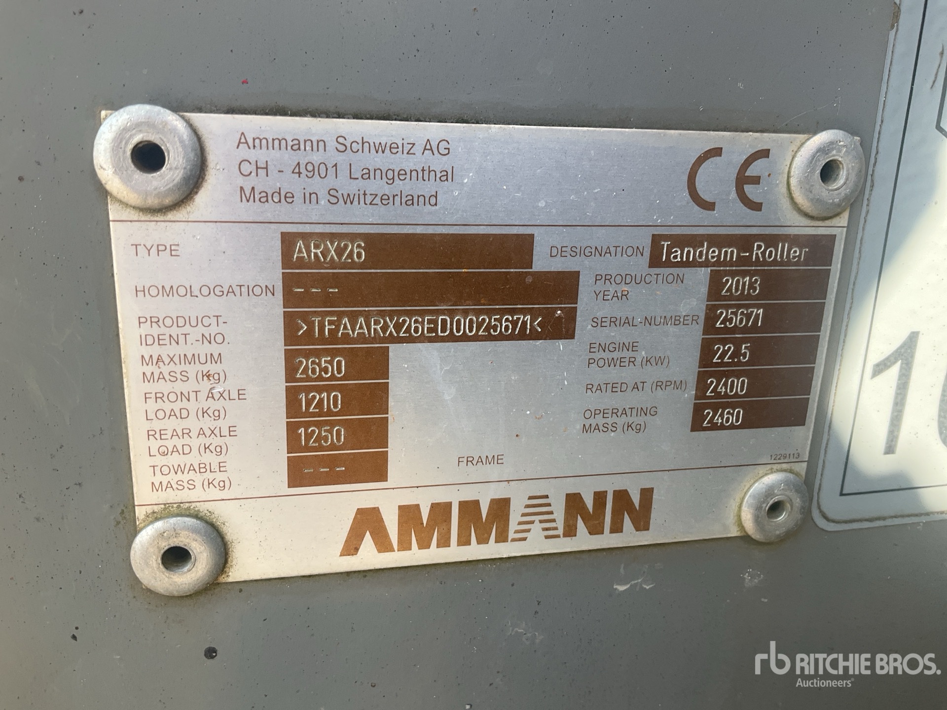 2013 Ammann ARX26