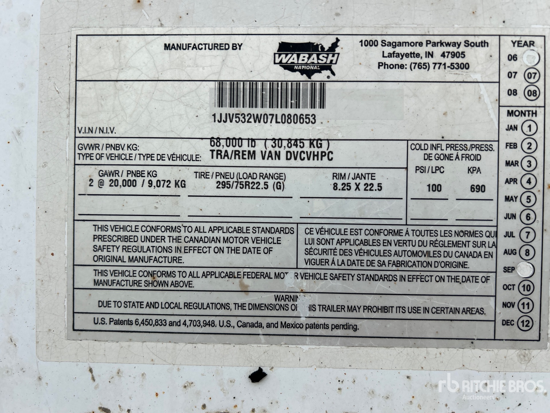 2007 Wabash DVCVHPC