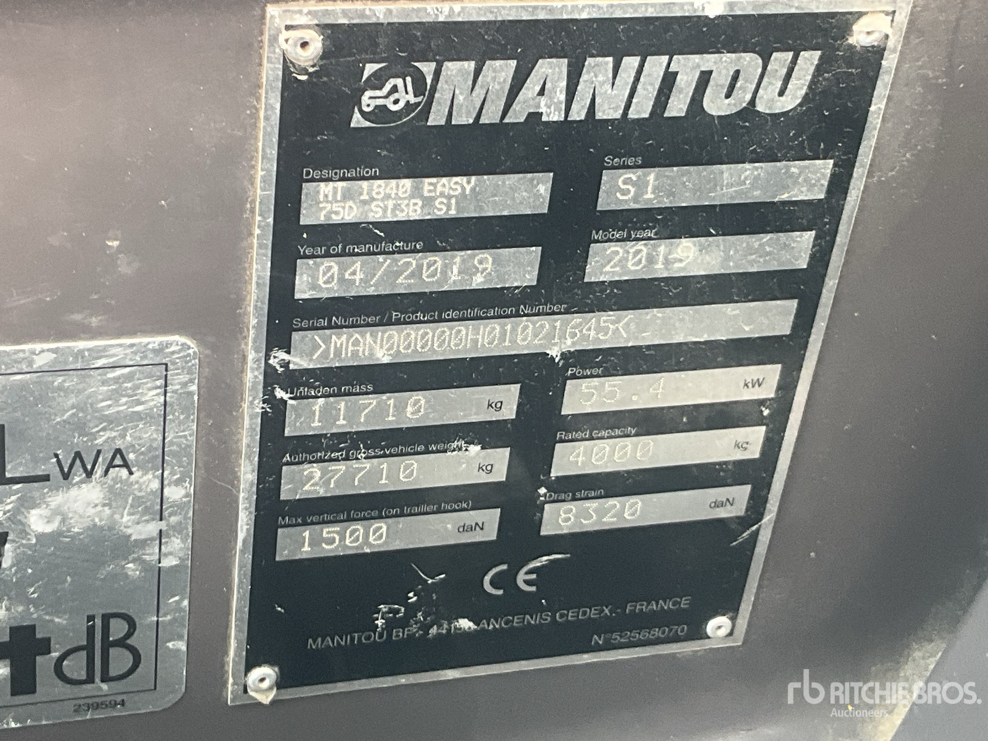 2019 Manitou MT1840