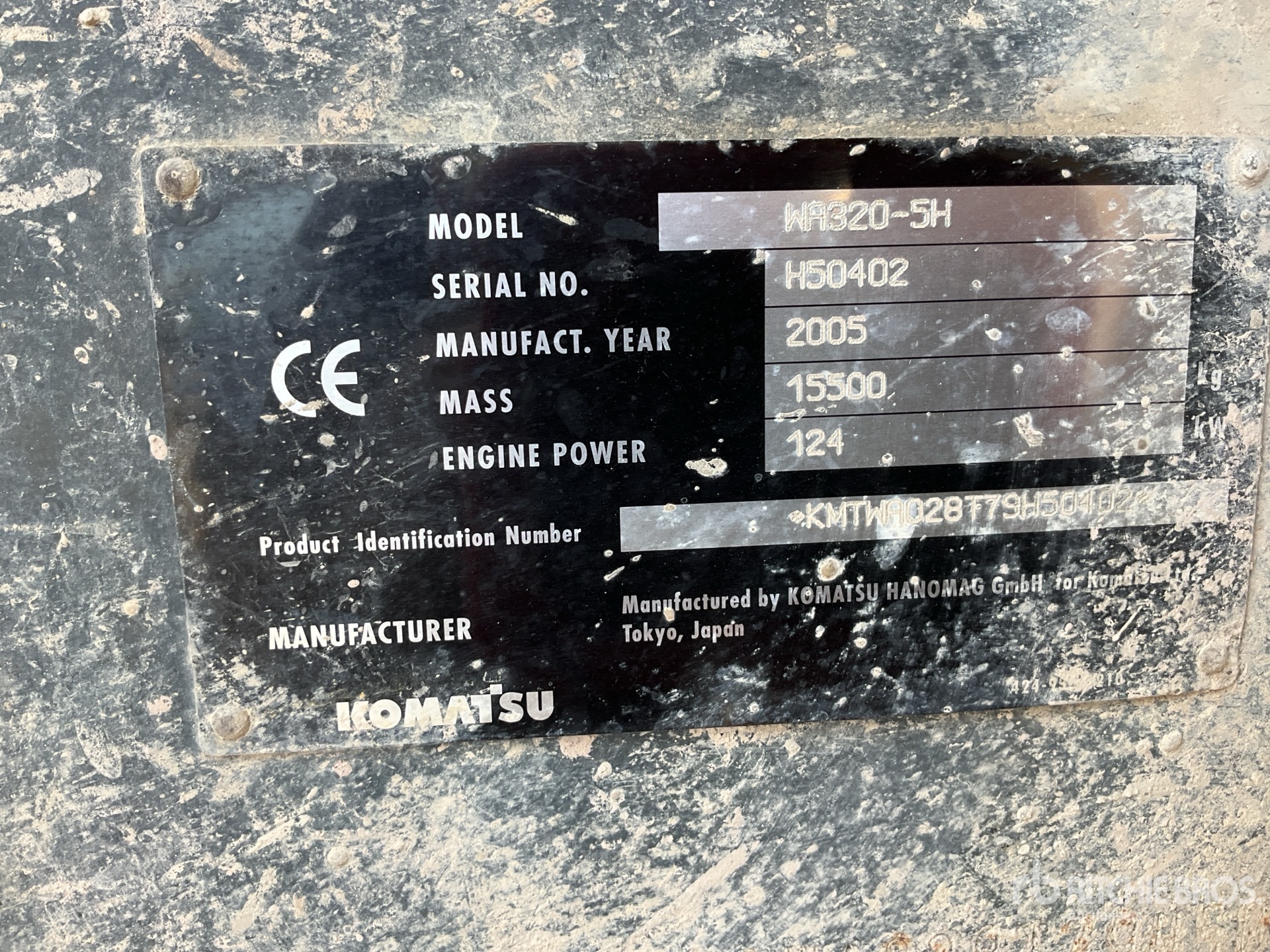 2005 Komatsu WA320-5H