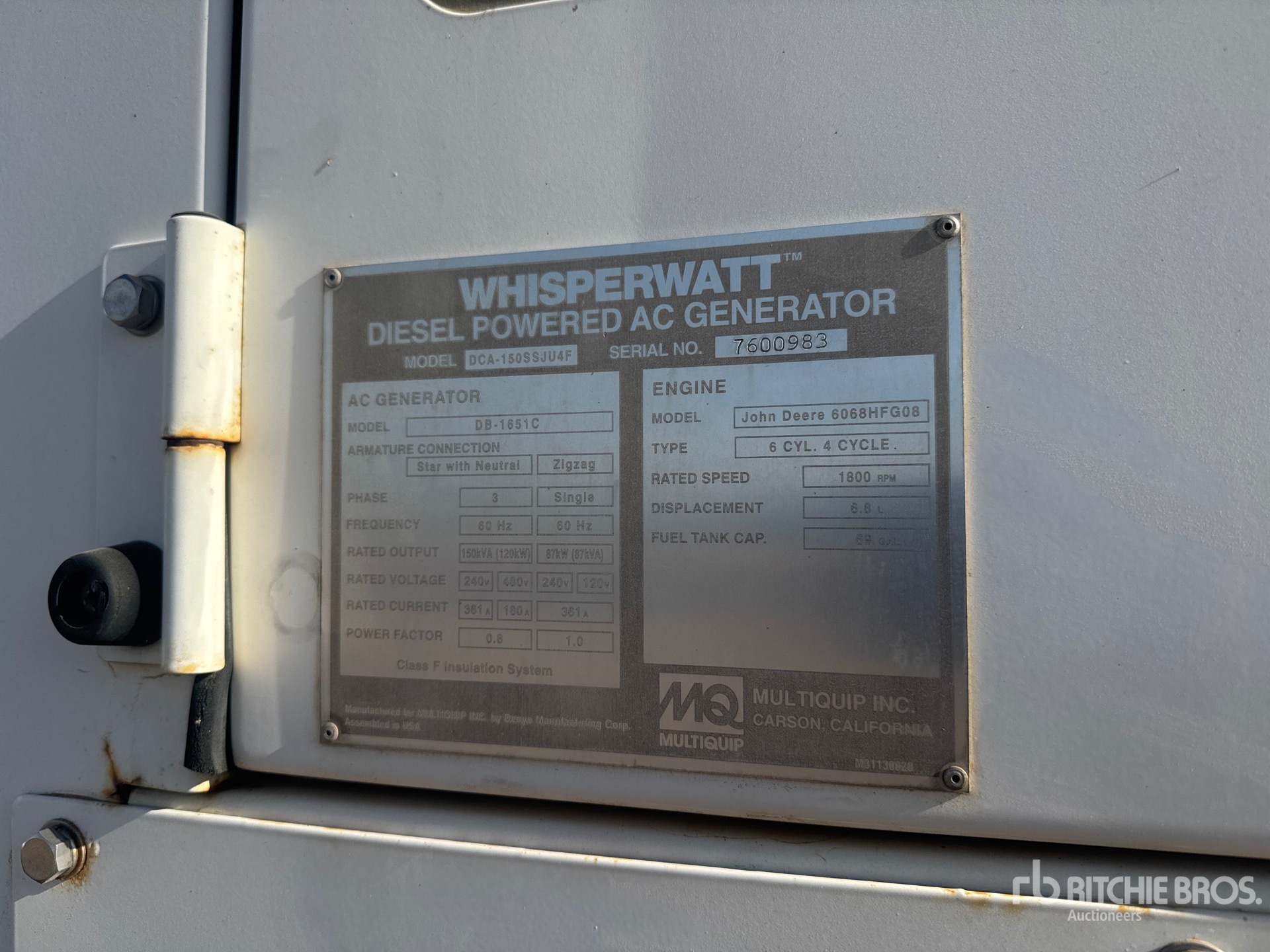2014 Multiquip DCA-150SSJU4F