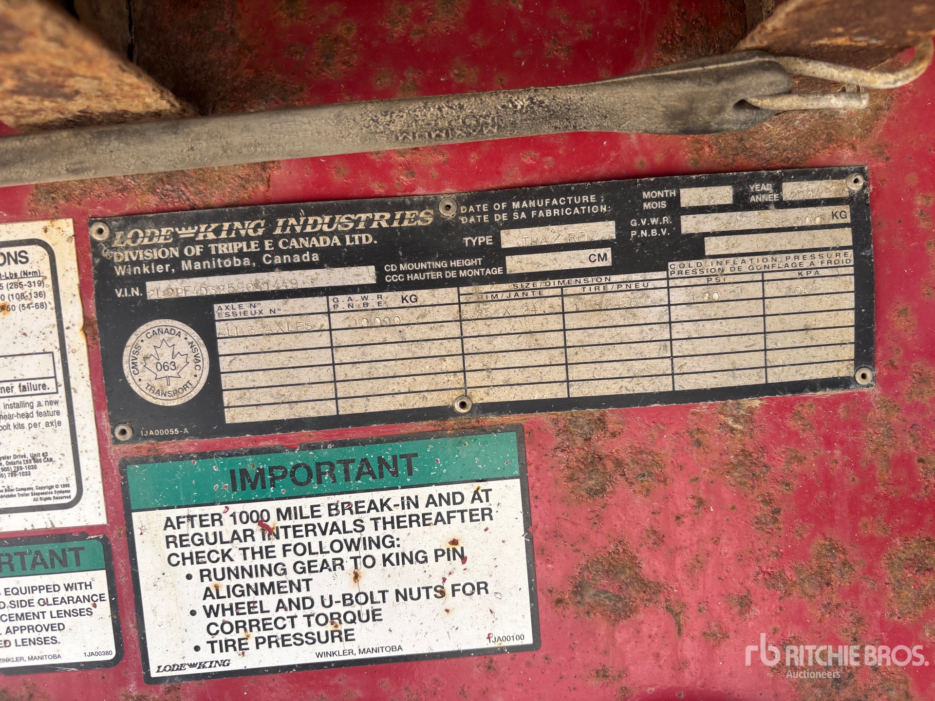 2005 Load King 42 ft Tri/A Flatbed