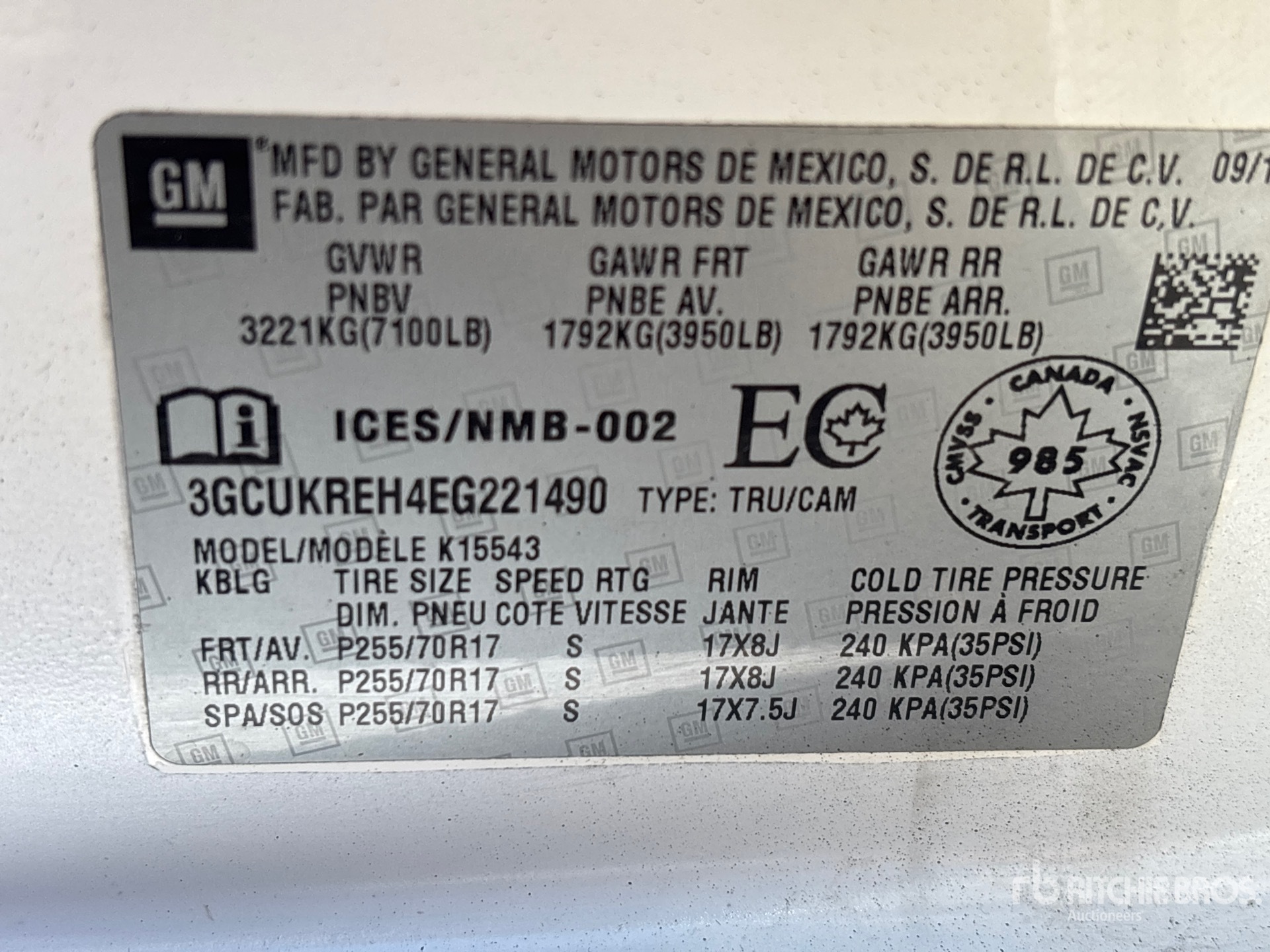 2014 Chevrolet SILVERADO 1500
