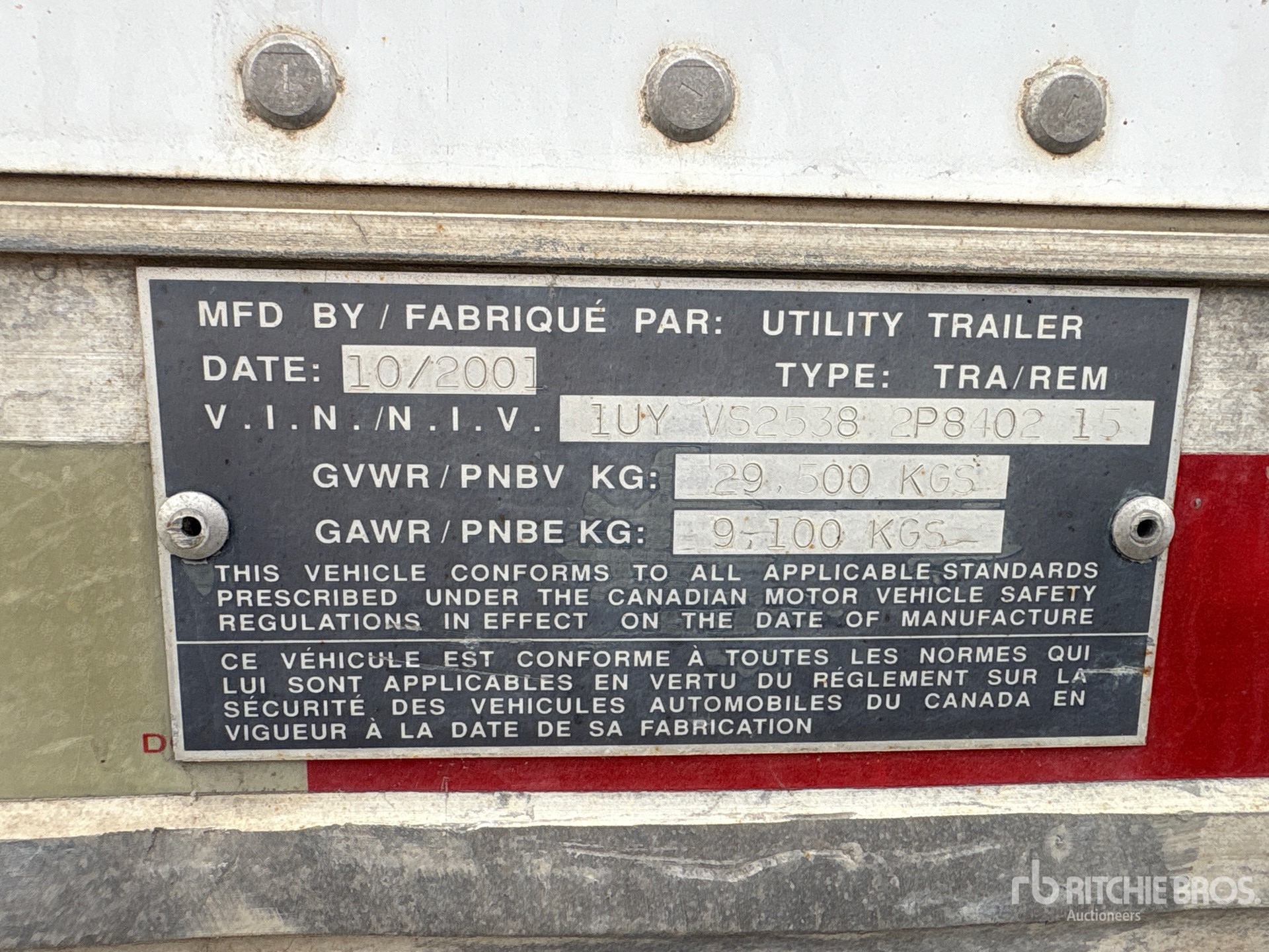 2002 Utility 53 FT X 102 IN T/A
