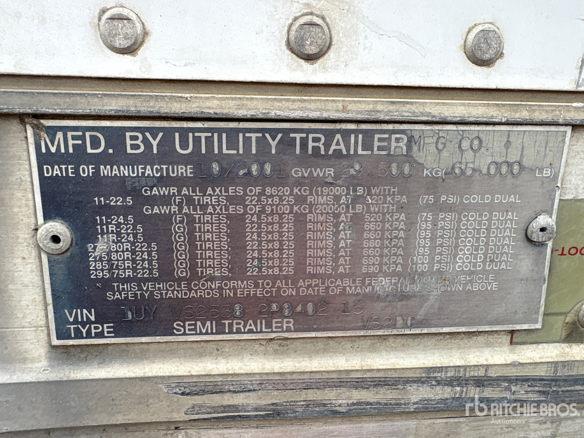 2002 Utility 53 FT X 102 IN T/A