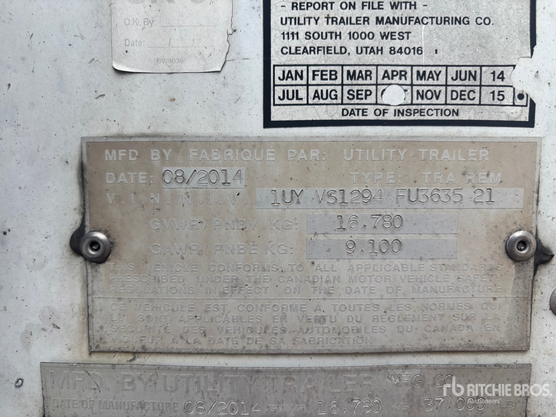 2015 Utility VS1RA