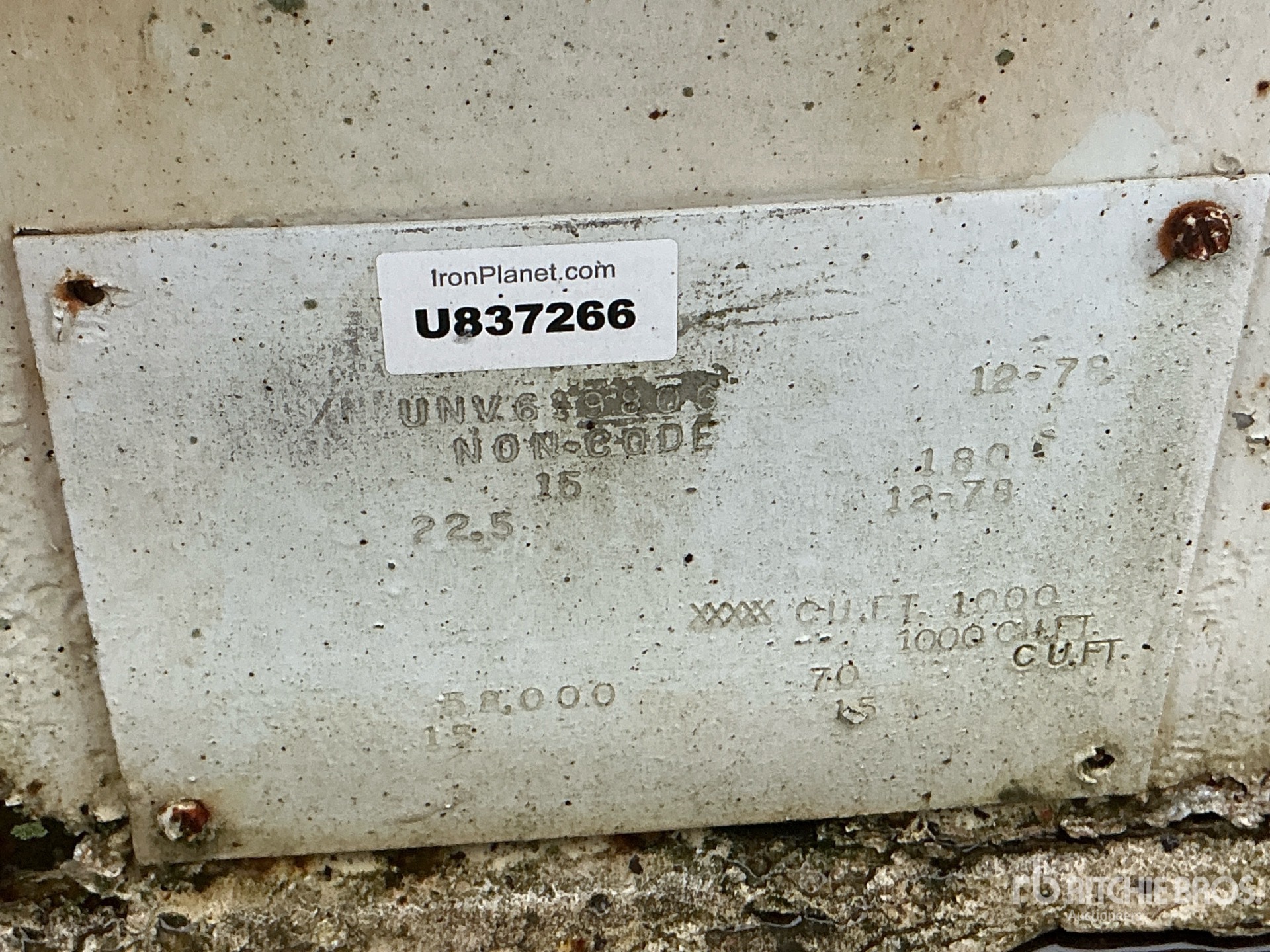 1979 Fruehauf 1000 CFT T/A (INOPERABLE)