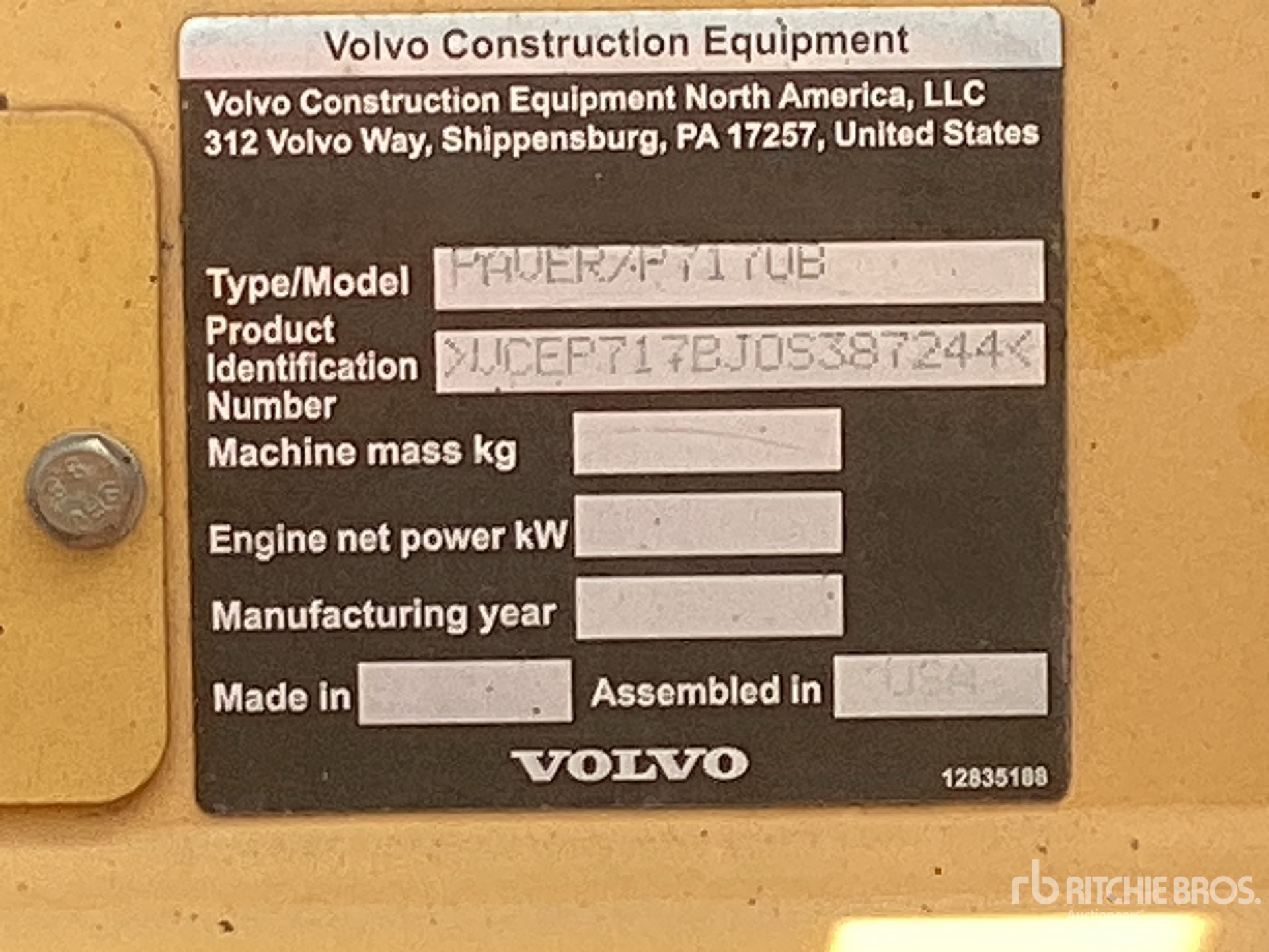 2019 Volvo P7170B