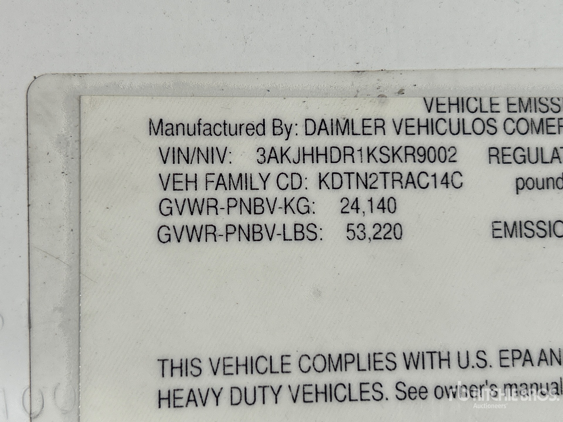 2019 Freightliner CASCADIA 126