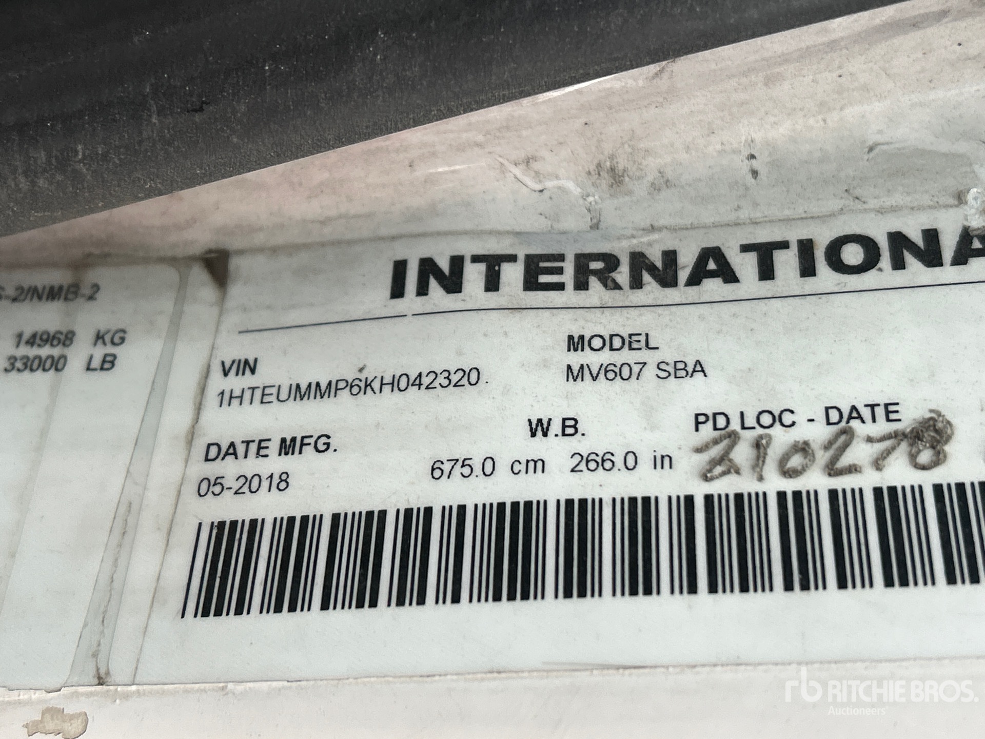 2019 International MV607