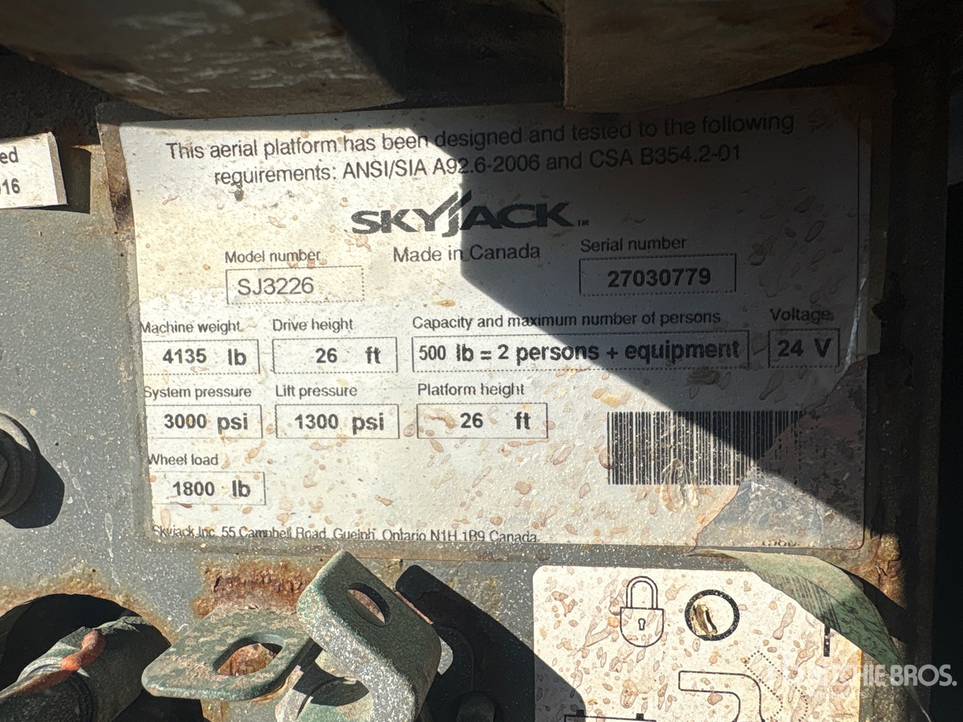 2016 Skyjack SJIII3226