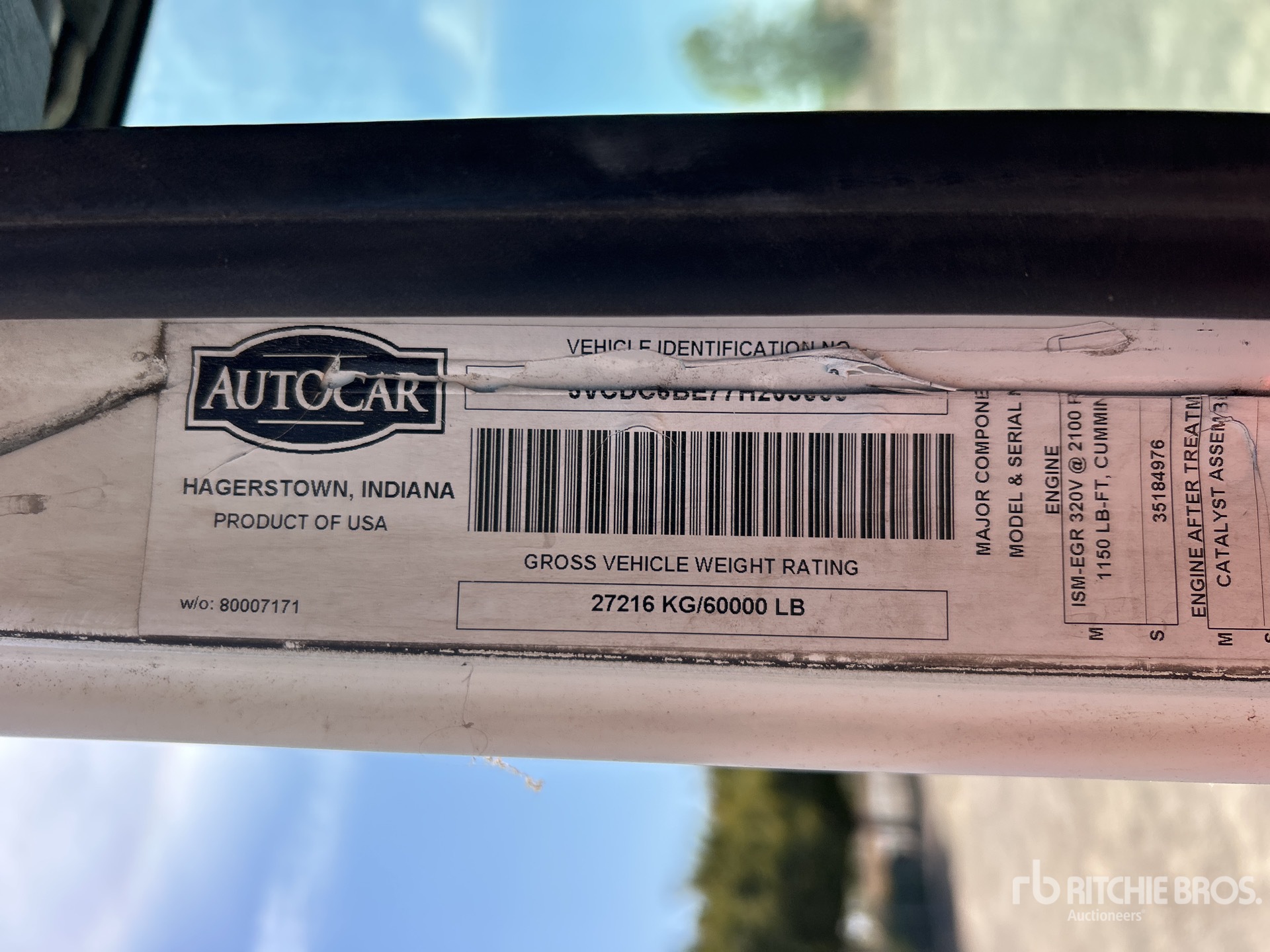 2007 Autocar 6X4 SIDE LOADER