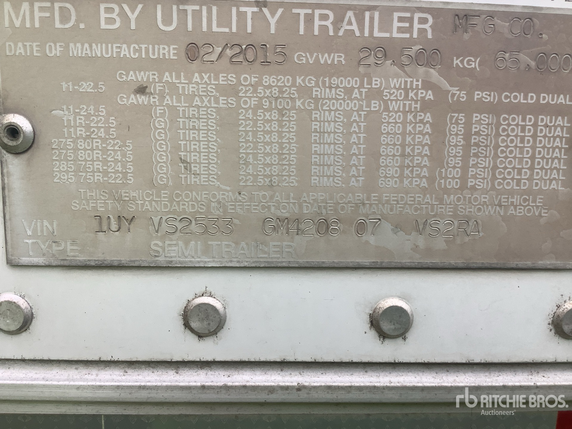 2016 Utility VS2RA