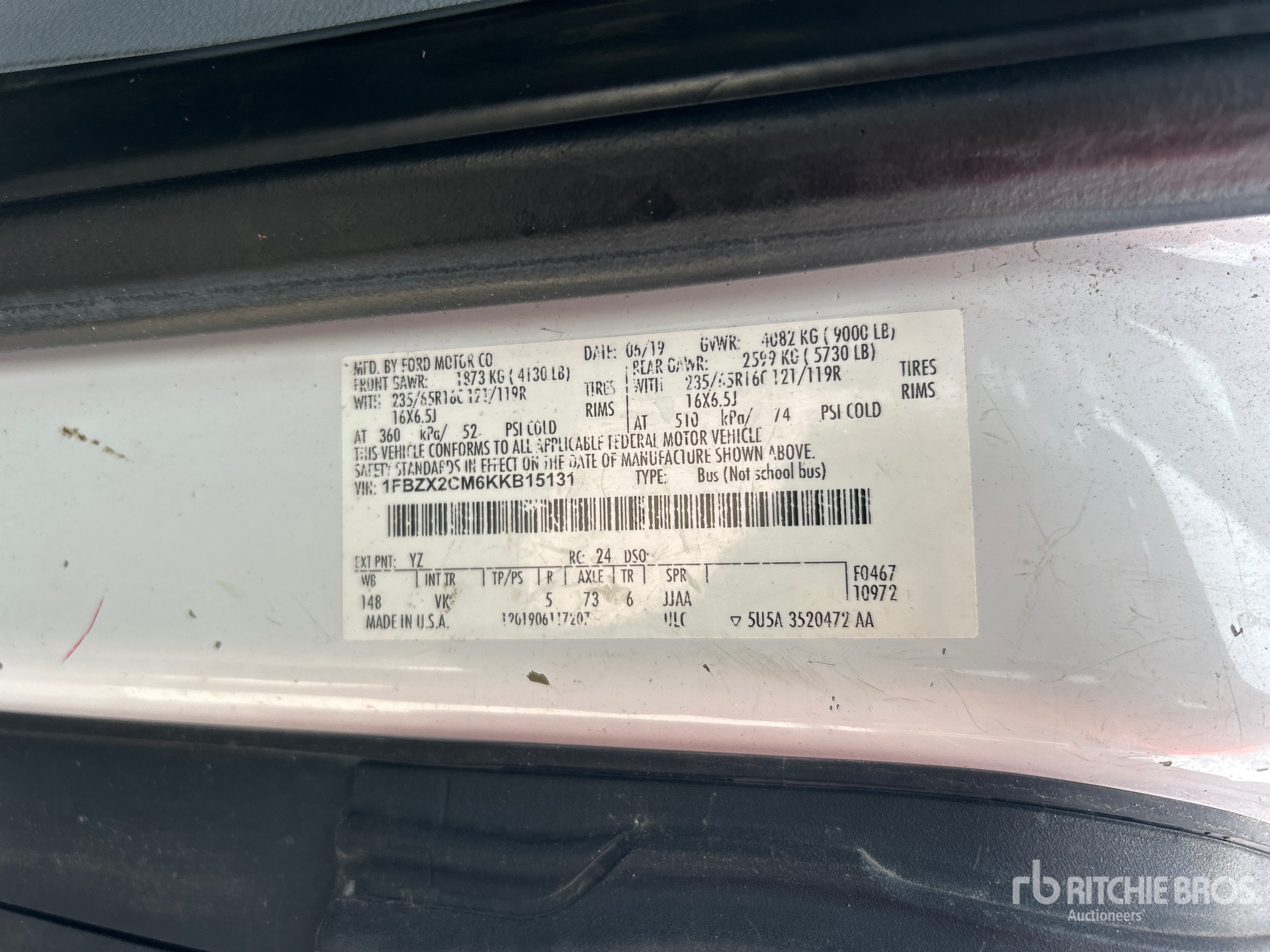 2019 Ford TRANSIT 350