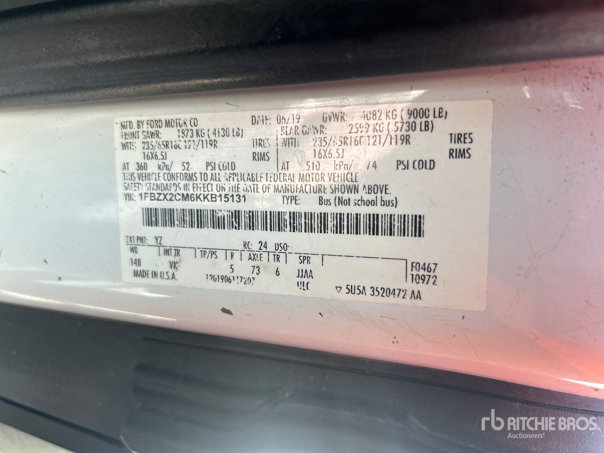 Photo of 2019 Ford TRANSIT 350