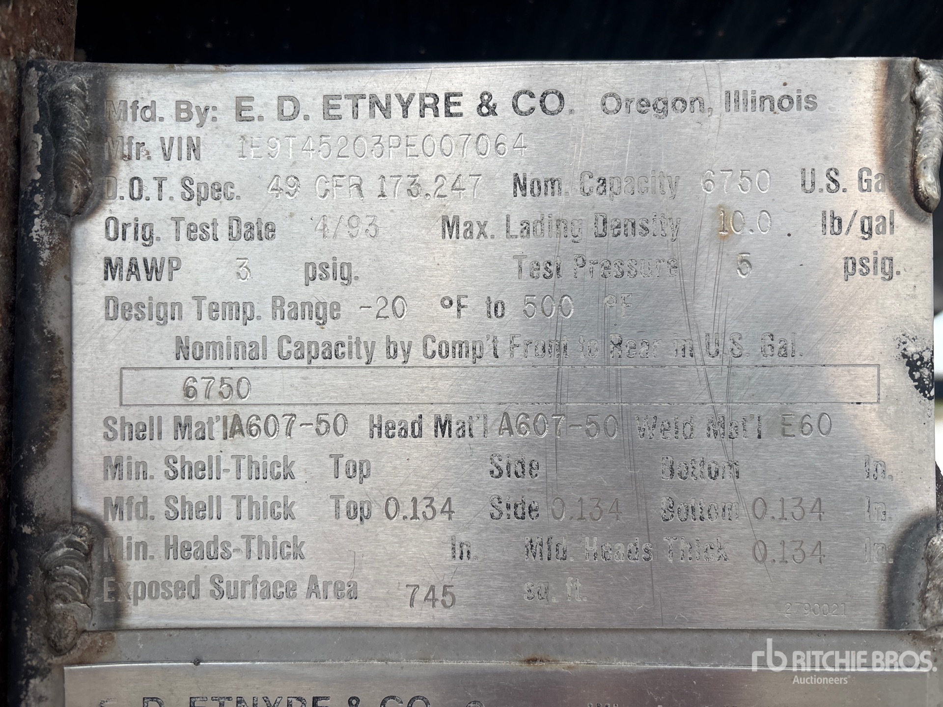 1993 Etnyre 6750 gal T/A